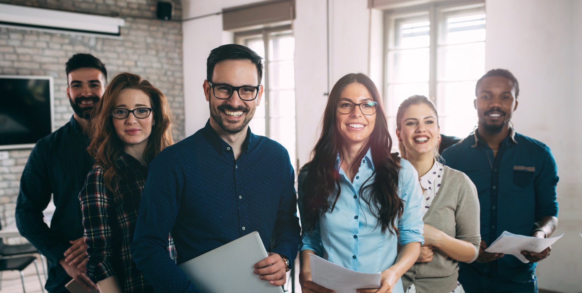 group of people smiling