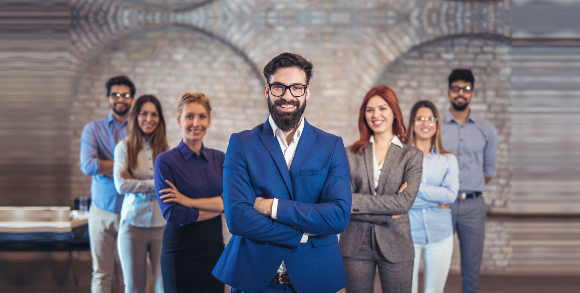 group of people smiling