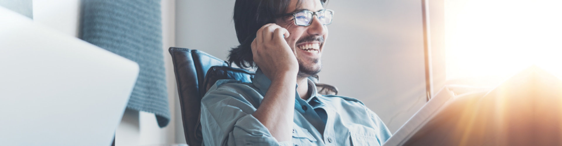 man talking on phone